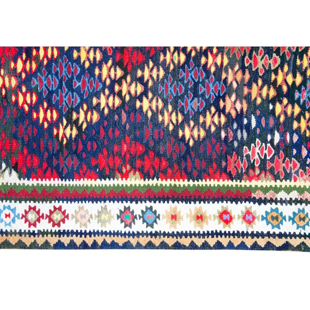 Vintage Persian Qazvin Kilim Rug For Sale - Image 11 of 18