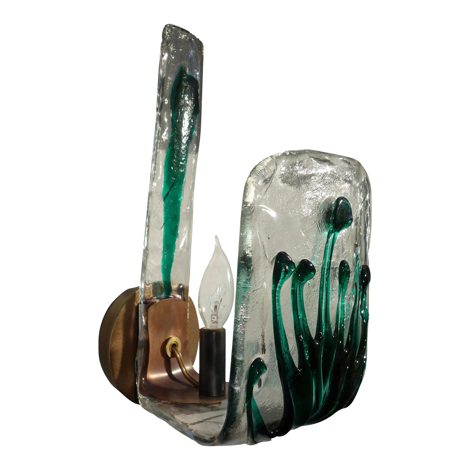 Late 20th Century Italian Mid Century Murano Attributed Art Glass