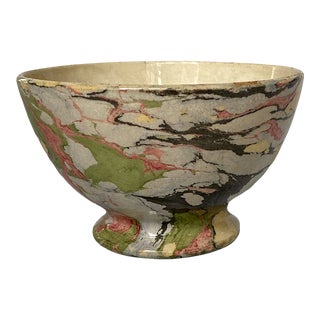 Antique Dutch Societe Ceramique Marbleized Bowl For Sale