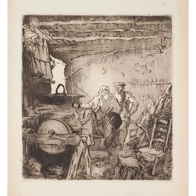 Conversation is a splendid etching engraved by Anonymous Artist in 1930 ca. The state of preservation of the artwork is...