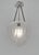 Hubens A beautiful 1928 - 1932 French art deco pendant light. A nickel-plated mount holds a deep bowl in thick molded-...