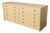 Vintage Ten Drawer Dresser Debonaire Cabinet With Brass X Pulls by Paul Frankl For Sale