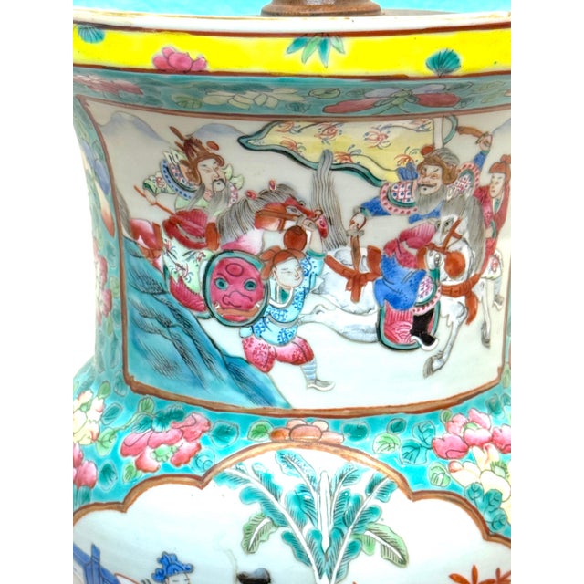 Early 19th Century Chinese Export Famille Rose (Fencai) Gu-Form, Now as a Lamp For Sale - Image 13 of 18