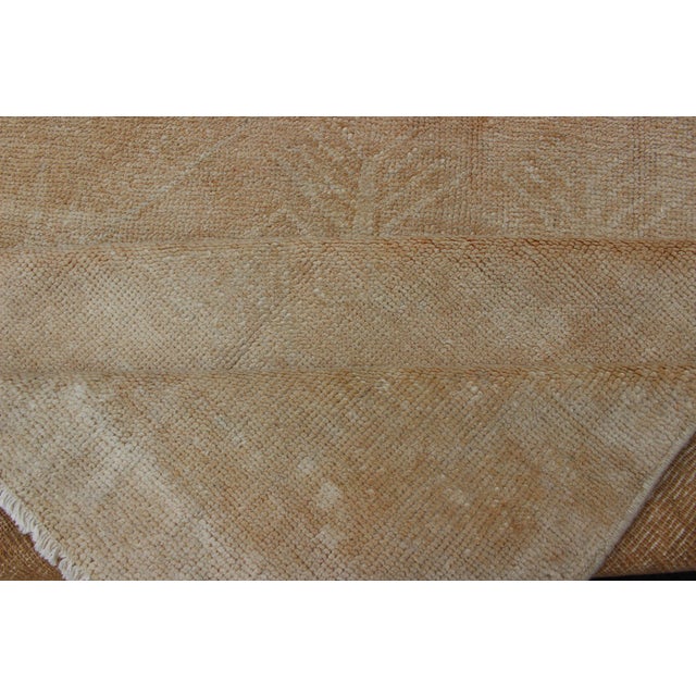 Long Oushak Runner With Subdued Design and Neutral Color Palette For Sale - Image 11 of 11