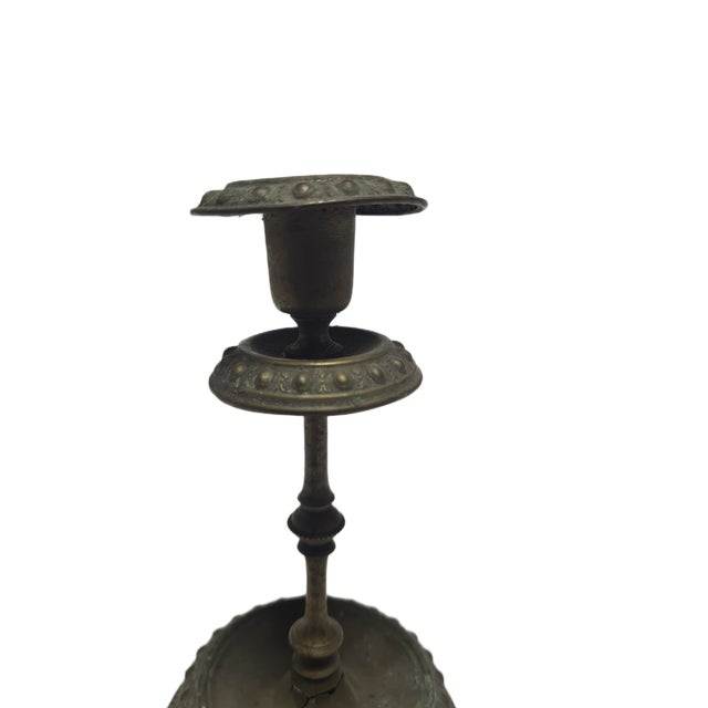 Austro-Hungarian Empire Biedermeier Silver Candleholder, 1890s For Sale - Image 4 of 8