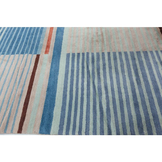 Inspired Deco Modern Rug by Doris Leslie Blau Size: 11'10" × 17'7" (360 × 535 cm) A modern hand-knotted wool area rug...