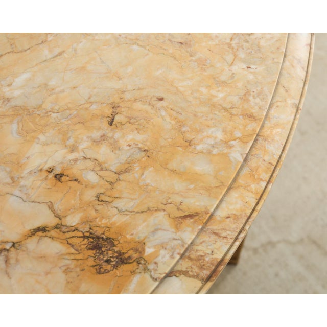 French Louis XVI Neoclassical Style Marble Top Center Table For Sale - Image 11 of 12