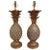 Pair of Vintage Italian Gilt Terra Cotta Pineapple Lamps For Sale - Image 9 of 9