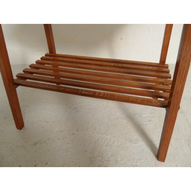 Brown Vintage Dutch Oak Sidetable, 1930s For Sale - Image 8 of 9