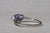 2000 - 2009 The Stomar: Three Stone Tanzanite and Diamond Ring in White Gold For Sale - Image 5 of 10