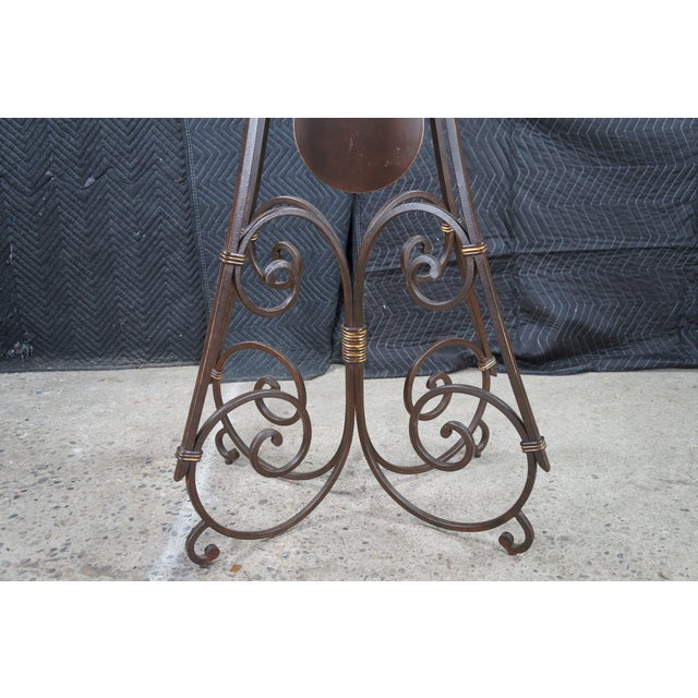Howard Miller 615-004 Vercelli Floor Grandfather Clock Iron Scrollwork Cast Stone For Sale - Image 10 of 12