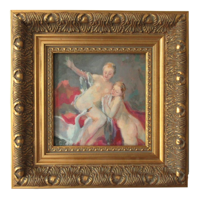 Leda and the Swan, After Boucher, by Anne Carrozza Remick For Sale