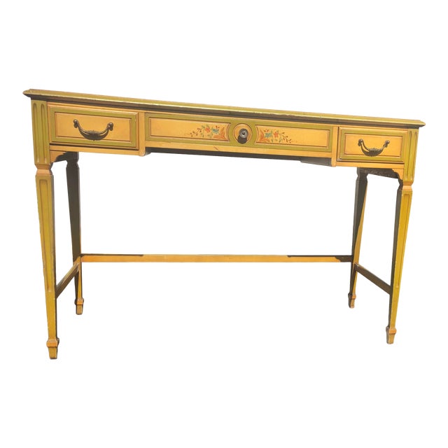 Johnson Furniture Company Hand Painted Floral Accent Desk Chairish