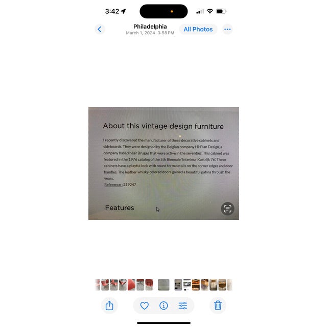 1970's Space Age Oak and Leather European Cabinet For Sale - Image 12 of 12