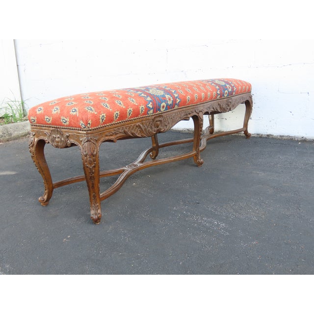This beautiful Long Bench made out of wood, solid wood, and upholstery. This wonderful Bench has a French style and...
