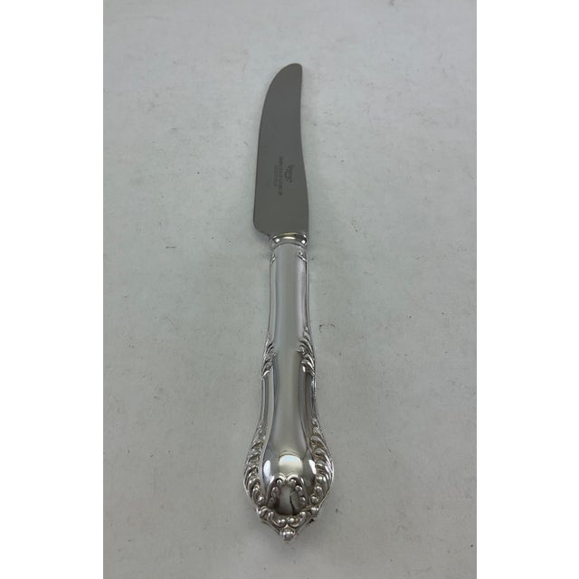 Traditional 1980s Chesterfield Silver Plated Dinner Knife For Sale - Image 3 of 13