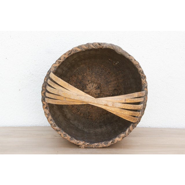 Farmhouse Country Farm Harvest Basket For Sale - Image 3 of 8