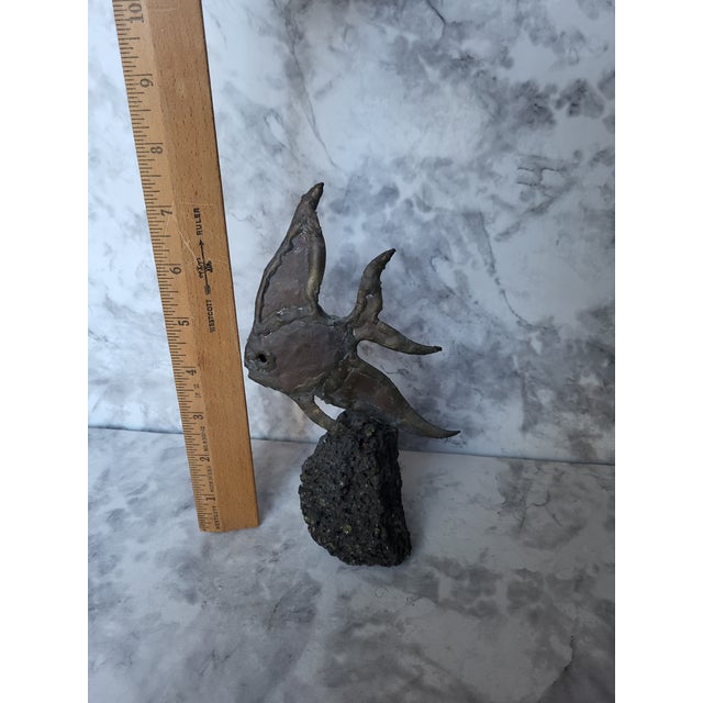 Mid-Century Modern 1960s Bronze Fish Sculpture For Sale - Image 12 of 12