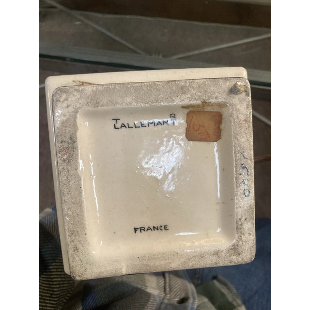 White 1920s Robert Lallemant Ceramic Lamp For Sale - Image 8 of 8