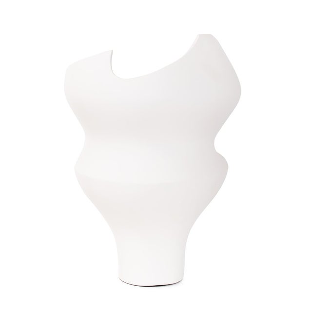 2020s Rapsie Black and White Vase- Short For Sale - Image 5 of 11