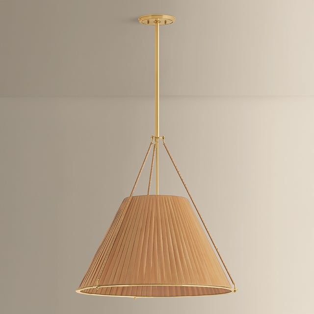 Boho Chic Hudson Valley Lighting Sunside 26 in. 4 Light Pendant in Aged Brass Finish For Sale - Image 3 of 8