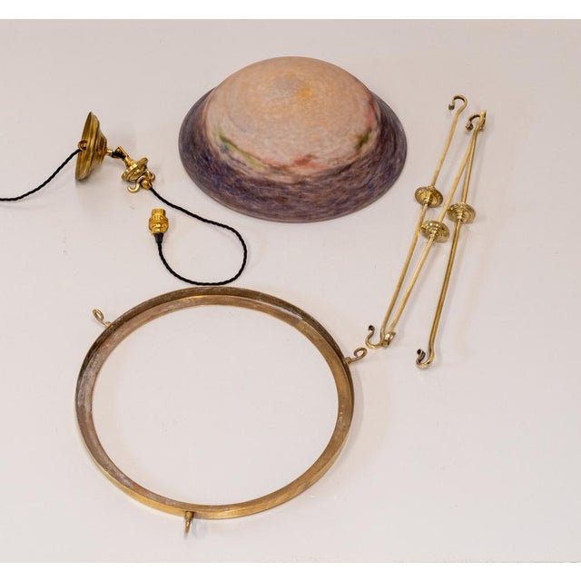 Art Deco Lunéville Pat De Verre Ceiling Light by Muller Frères, 1925 For Sale - Image 15 of 17