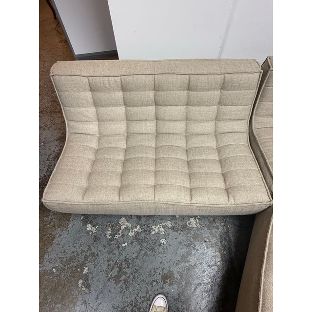 Textile Jacques Deneef for Ethnicraft N701 Modular Sectional, Set of Three For Sale - Image 7 of 12