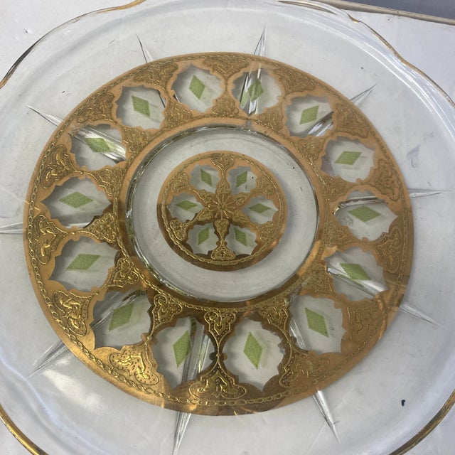 1970s Culver Valencia Round Glass Platter For Sale In Miami - Image 6 of 7