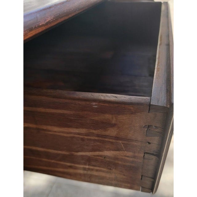 18thc Walnut Tavern Table With Drawers For Sale - Image 11 of 13