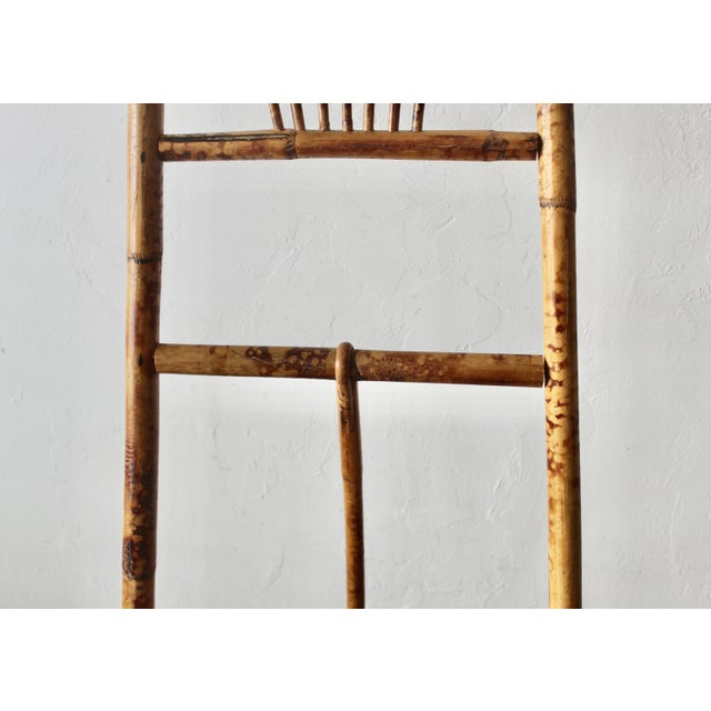 Mid 20th Century Vintage Boho "Tortoise Shell" Style Burnt Bamboo Easel For Sale - Image 5 of 12