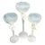 Renata Gandini Modernist Clear Glass & 24kt Gold Candlesticks - Set of 3 For Sale