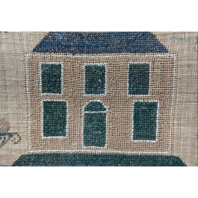 Textile Vibrant Early 19th Century Schoolgirl Sampler For Sale - Image 7 of 18