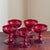 Mid 20th Century 1960s Ruby Red Coupe Glasses - Set of 5 For Sale - Image 5 of 11