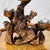 Large Varnished Driftwood and Hurricane Glass Candelabra For Sale In Los Angeles - Image 6 of 6