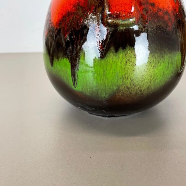 German Pottery Fat Lava Vases Multi-Color from Scheurich, 1970s, Set of 2 For Sale - Image 10 of 18