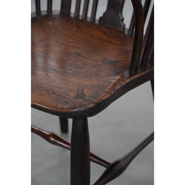 Antique 18th Century English Windsor Chair with Slatted Backrest For Sale - Image 14 of 18