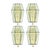 Black Mid-Century Modern Glass and Brass Wall Lamps from Limburg, Germany, 1960s, Set of 4 For Sale - Image 8 of 8