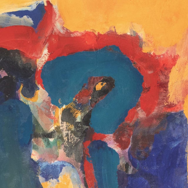 'Study in Marigold and Indigo, 1960' by Ruth Francken, Abstract Expressionist, New York, Paris, Oxford For Sale - Image 4 of 10