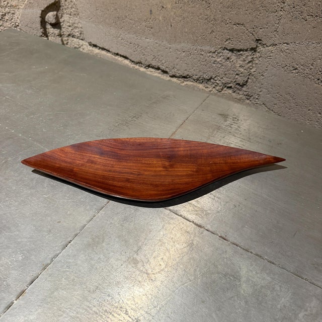 Wood Vintage Haitian Mahogany Sculptural Tray, Organic Leaf Design, 1970s For Sale - Image 7 of 7