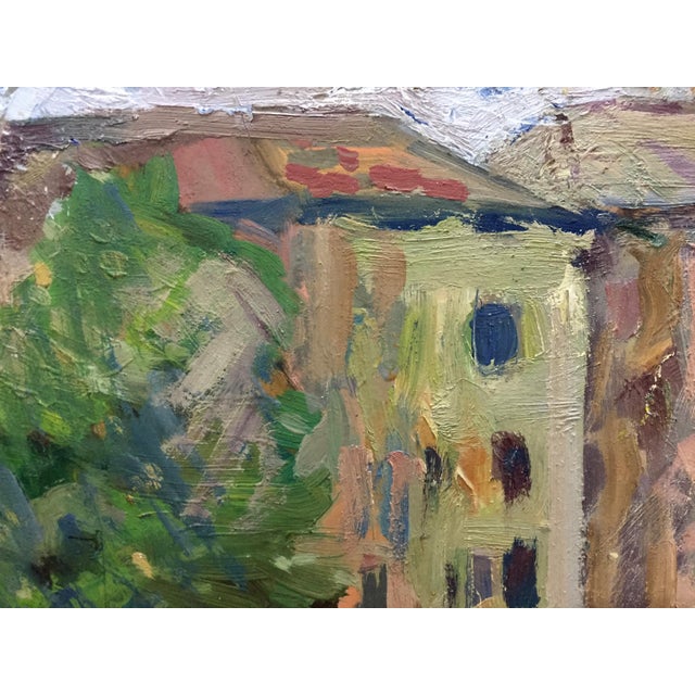 1970s Oil Painting City Landscape For Sale - Image 4 of 10