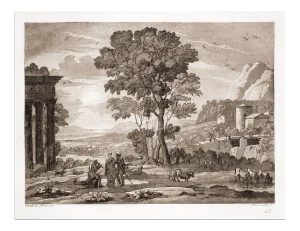 Liber Veritatis - Original B/W Etching after Claude Lorrain - 1815 1815