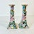 1980s 1980s Vintage Chinoiserie Boho Chic Hollywood Regency Peony Candleholders - A Pair. For Sale - Image 5 of 10