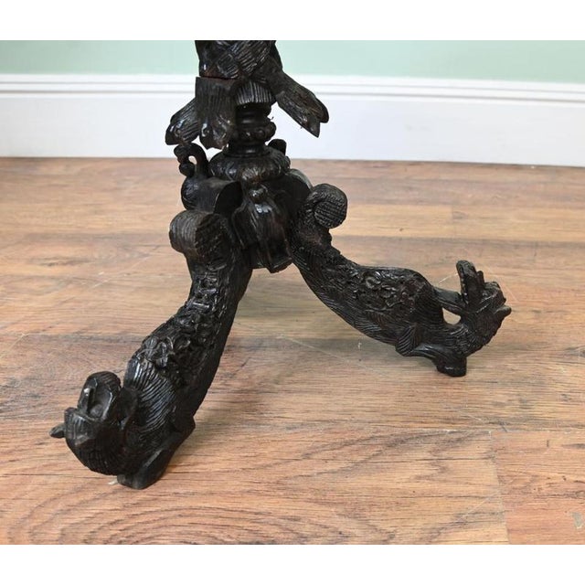 Wood Antique Burmese Side Table, 1880s For Sale - Image 7 of 8