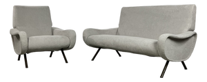 Set of Lady Chair Armchair and Sofa by Marco Zanuso for Arflex, 1950s