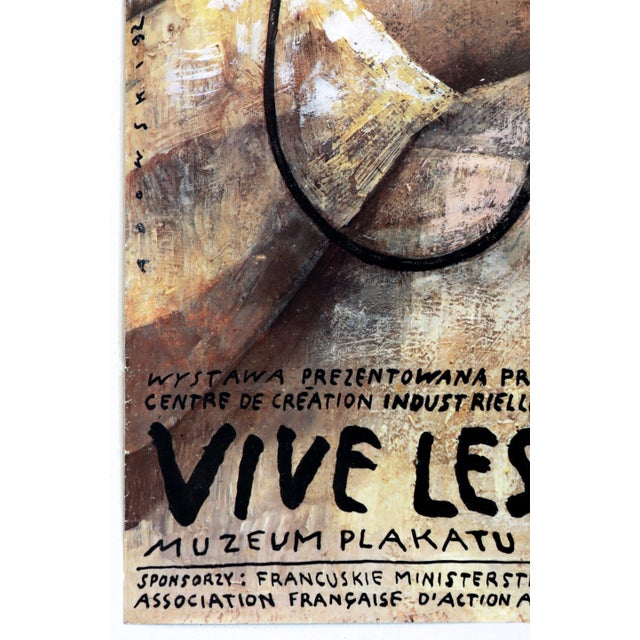 Contemporary 1992 Polish/French Design Exhibition Poster - Vive Les Graphistes ! For Sale - Image 3 of 7