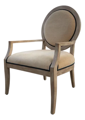1990’s J Robert Scott (Attr.) Gustavian Style Circle Back Armchair
