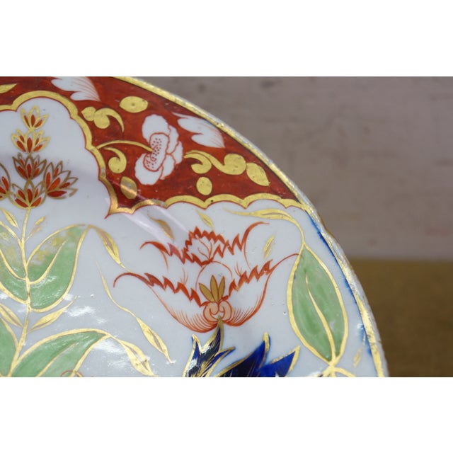 Early 19th Century Antique Early 19th Century Coalport Thumb & Finger Imari Plate 9.5" For Sale - Image 5 of 13