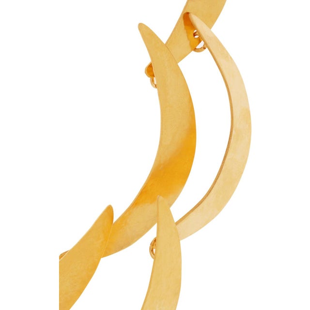 1990s 1990s Herve Van Der Straeten Choker Collar Necklace Scalloped Edges 24k Gold Plated For Sale - Image 5 of 10