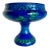 Vintage Italian Ceramic Glazed Pedestal Bowl For Sale