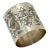 Oversize Beautifully Hand Engraved Antique American Victorian Sterling Silver Napkin Ring - Circa 1870s For Sale